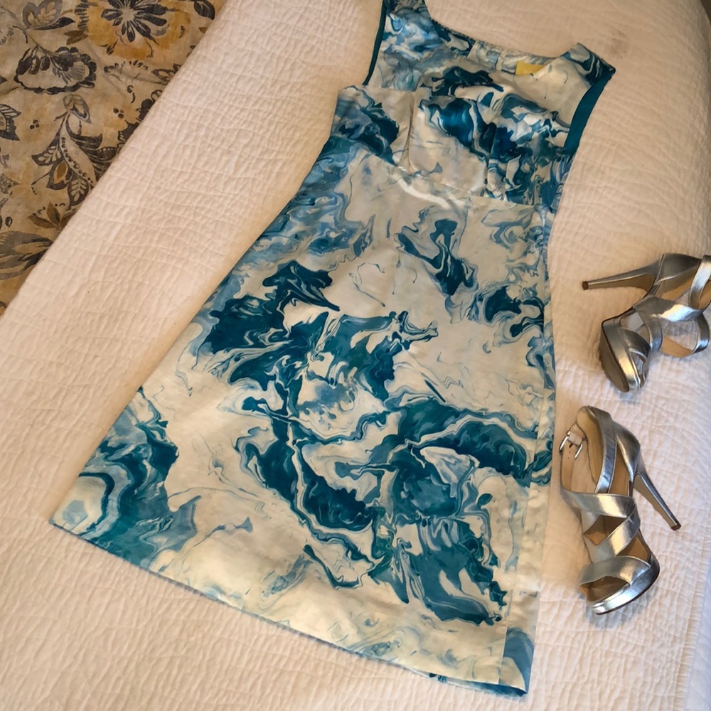 Anthro ink print dress